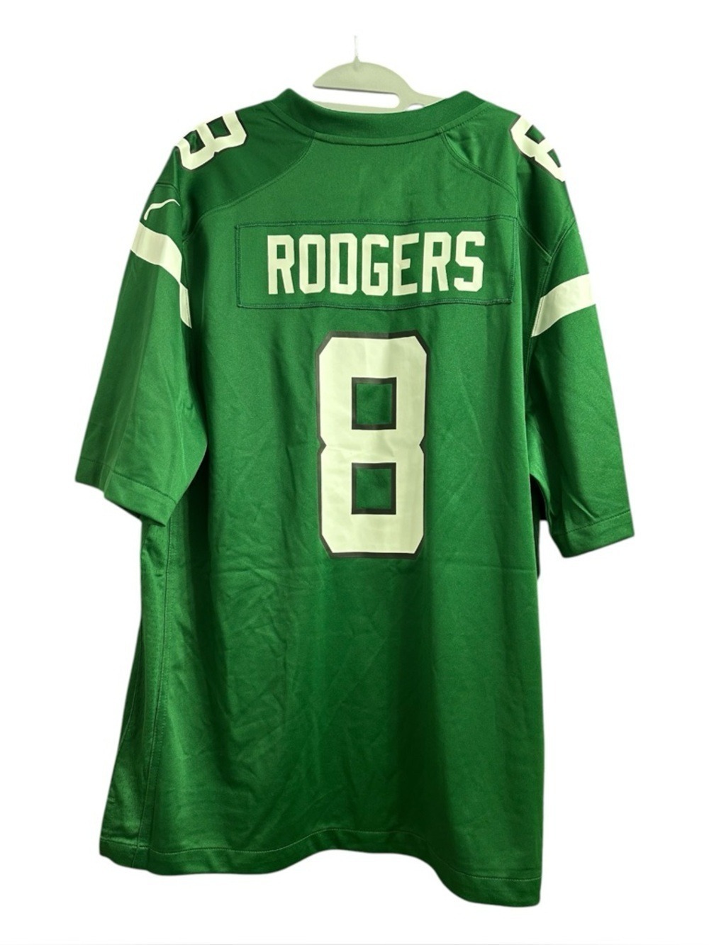 NFL New York Jets Aaron Rodgers #8 Green Football Jersey NWOT - Picture 7 of 15